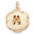 Baby Shoes Disc charm in Yellow Gold Plated hide-image