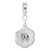 Baby Shoes Disc charm dangle bead in Sterling Silver hide-image