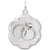 Wedding Rings Disc Charm In Sterling Silver