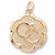 Wedding Rings Disc Charm in 10k Yellow Gold hide-image