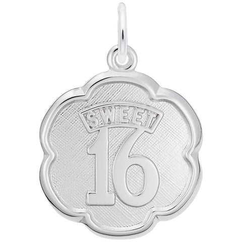 Sweet 16 Charm In Sterling Silver