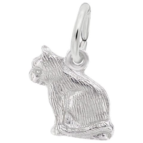 Cat Charm In Sterling Silver