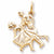 Square Dancers charm in Yellow Gold Plated hide-image