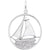 Sail Boat Charm In Sterling Silver