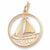 Sail Boat Charm in 10k Yellow Gold