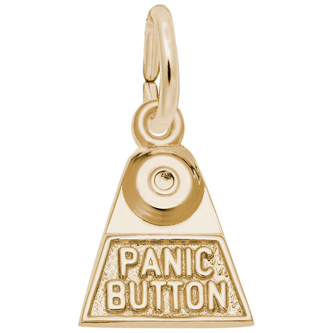 Panic Button Charm in Yellow Gold Plated