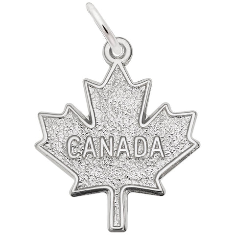 Maple Leaf, Canada Charm In Sterling Silver