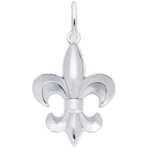 Fleur De Lis Charm In Sterling Silver