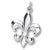 Fleur De Lis charm in Sterling Silver hide-image
