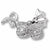 Baby Carriage charm in 14K White Gold