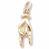 Goodluck Hand charm in Yellow Gold Plated hide-image