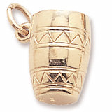 Drum, Bongo charm in Yellow Gold Plated hide-image