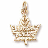 Niagara Falls Maple Leaf Charm in 10k Yellow Gold