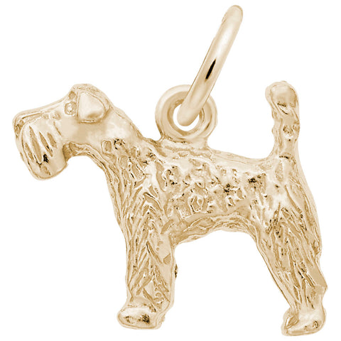 Kerry Blue Terrier Charm in Yellow Gold Plated