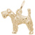 Kerry Blue Terrier Charm In Yellow Gold
