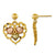 10k Tri-color Black Hills Gold Heart Earrings