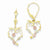 10k Tri-color Black Hills Gold Heart Leverback Earrings