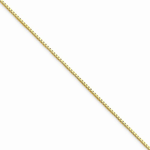 10K Yellow Gold Box Chain Anklet
