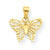 10k Yellow Gold Diamond-Cut Butterfly Charm hide-image