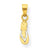 10k Yellow Gold & Rhodium Flip Flop Charm hide-image