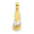10k Yellow Gold CZ Flip Flop Charm hide-image