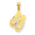 10k Yellow Gold & Rhodium Flip Flops Charm hide-image