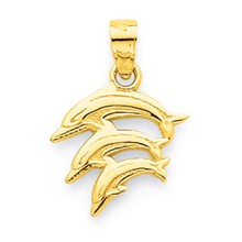 10k Yellow Gold Dolphin Charm hide-image