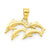 10k Yellow Gold Dolphin Charm hide-image