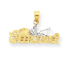 10k Yellow Gold & Rhodium #1 Cheerleader Charm hide-image