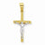 10k Gold & Rhodium Crucifix Pendant, Pendants for Necklace
