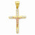 10k Gold Two-tone CZ Crucifix pendant, Appealing Pendants for Necklace