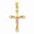 10k Gold Two-tone CZ Crucifix pendant, Lovely Pendants for Necklace