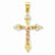 10k Gold Two-tone CZ Crucifix pendant, Alluring Pendants for Necklace