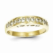 10k Yellow Gold I Love You Forever CZ Ring