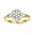 10k Yellow Gold CZ Cluster Ring