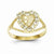 10k Yellow Gold CZ I Love You Heart Ring