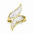 10k Yellow Gold & Rhodium Diamond-Cut Filigree Ring
