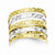 10k Yellow Gold & Rhodium Diamond-Cut Fancy Lined Ring