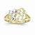 10k Yellow Gold CZ Angel w/Hearts Ring