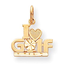10k Yellow Gold Golf Charm hide-image