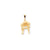 FOOTBALL Charm in 10k Yellow Gold
