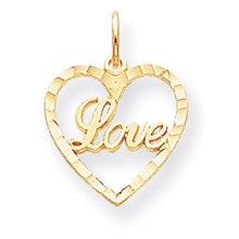10k Yellow Gold LOVE IN HEART Charm hide-image