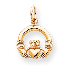 10k Yellow Gold Claddagh Charm hide-image
