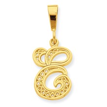 10k Yellow Gold Initial E Charm hide-image