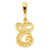 10k Yellow Gold Initial E Charm hide-image