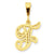 10k Yellow Gold Initial F Charm hide-image