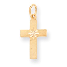 10k Yellow Gold DI-CUT CROSS Charm hide-image