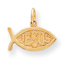 10k Yellow Gold JESUS FISH Charm hide-image