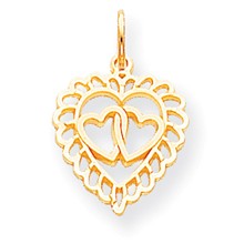 10k Yellow Gold Heart Charm hide-image