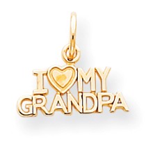10k Yellow Gold I Love My Grandpa Charm hide-image